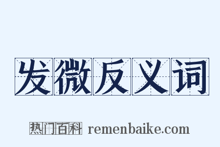 发微反义词是什么意思的图片